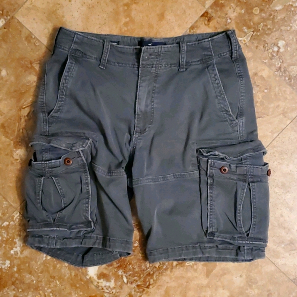 Gray Cargo Shorts